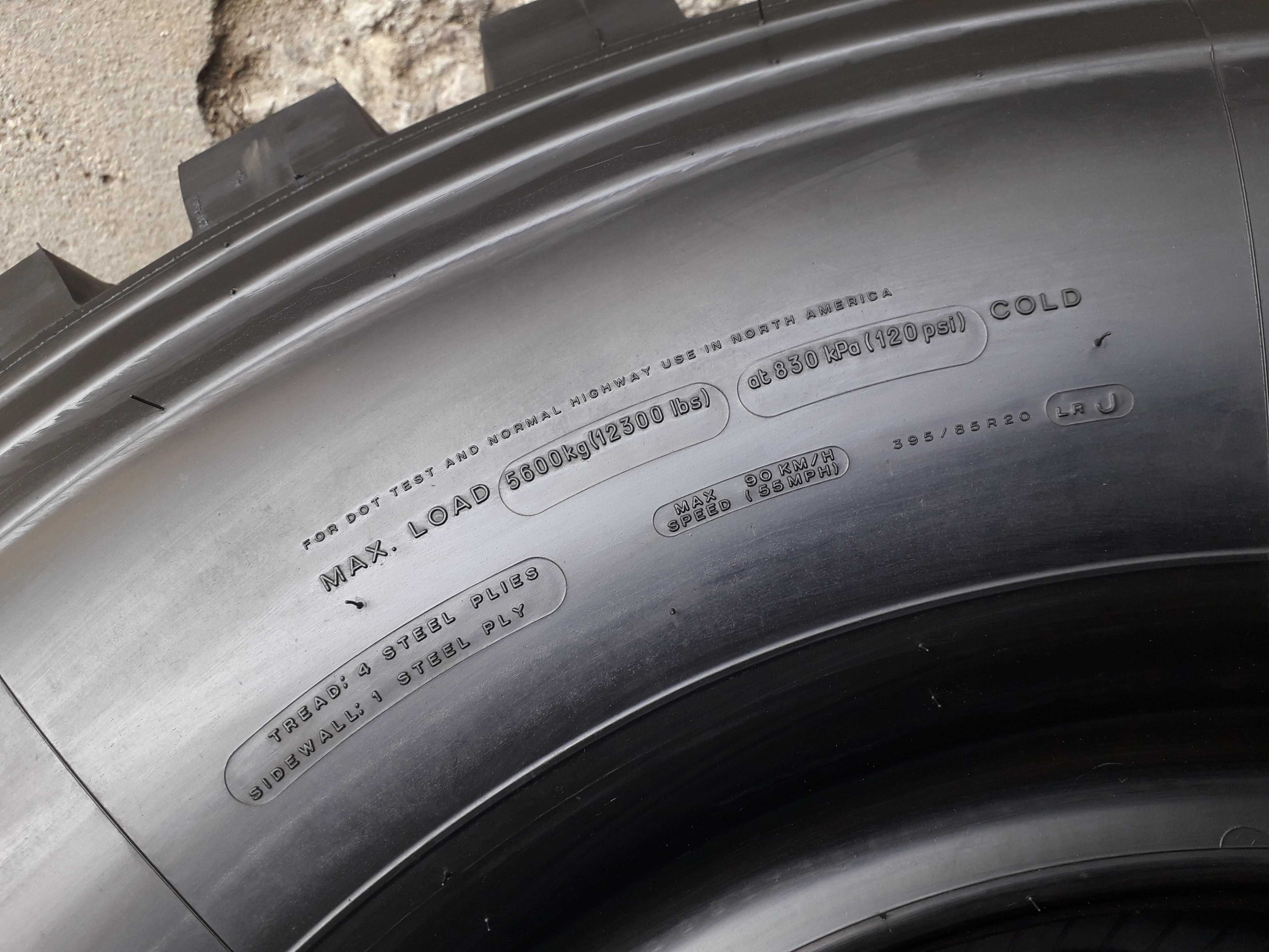 1 Нова гума R20 395/85 Michelin XZL+ 168G 161J M+S DOT2418