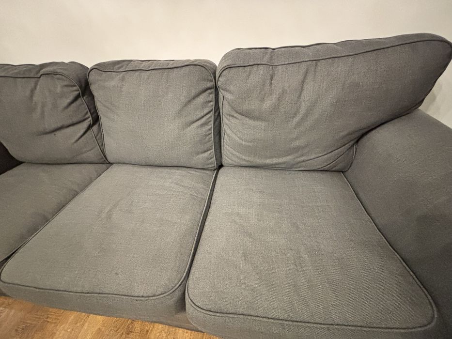 Canapea IKEA EKTORP Canapea 3 locuri, husa Hakebo gri închis
