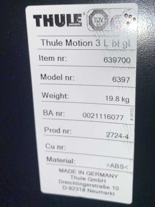 Thule portbagaj 450L, ca nouă, Printre cele mai bune pe piață calitate