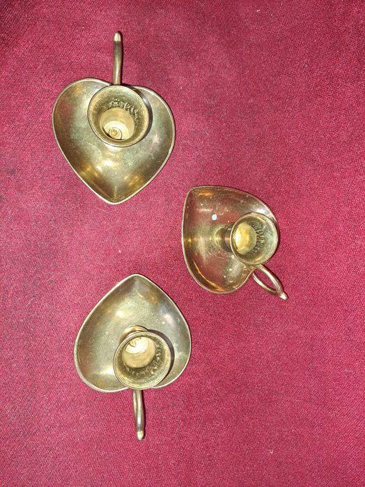 set 3 sfesnice bronz