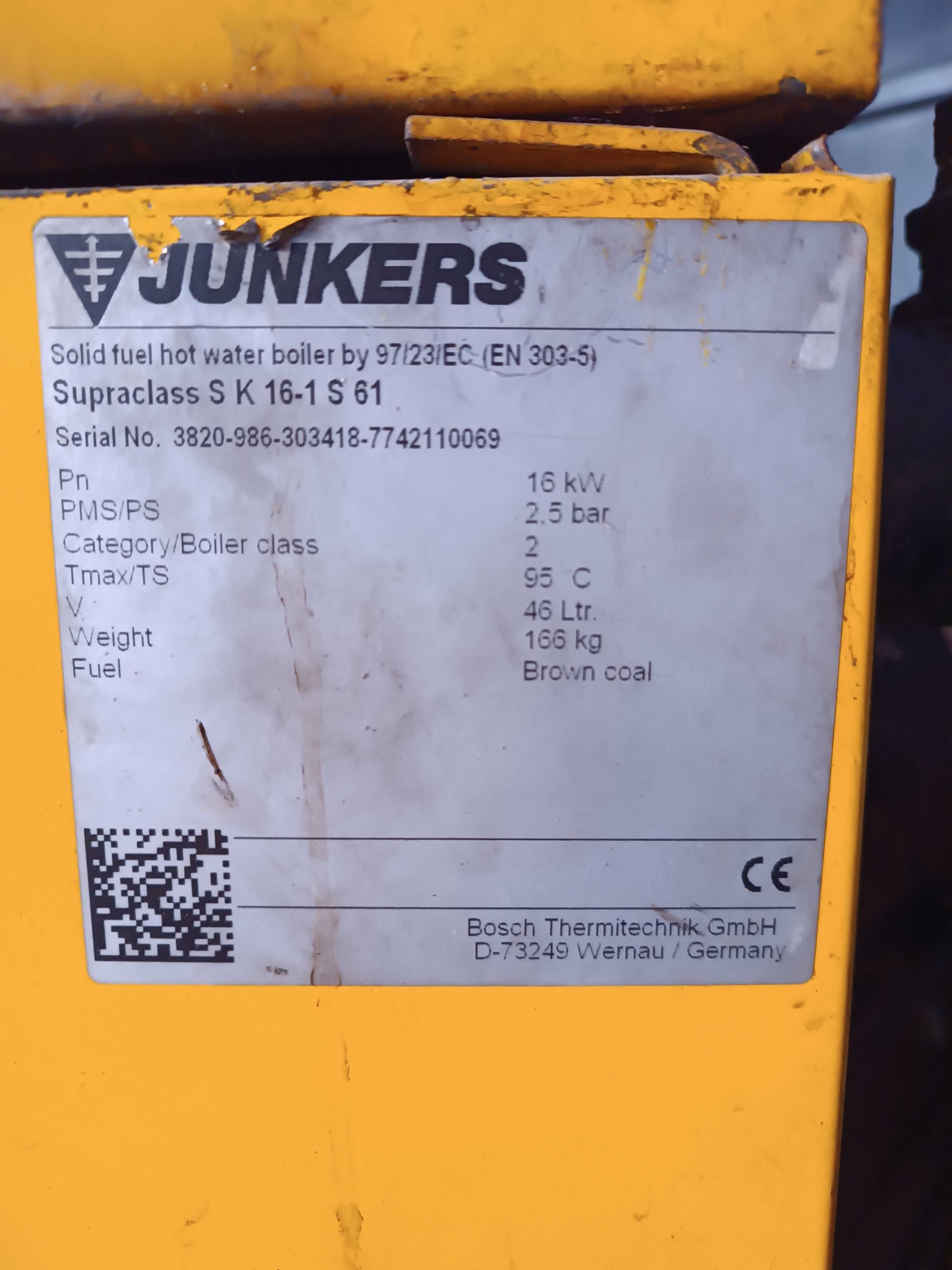 Котел Junkers на въглища и дърва