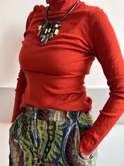 Хубаво оранжево поло коприна и памук