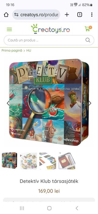 Joc de societate "Detektív Klub" társasjáték