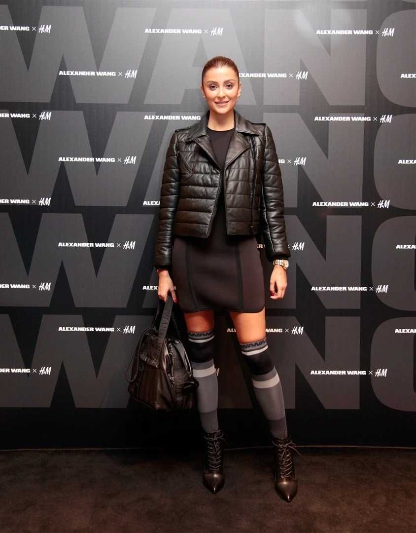 geaca Alexander Wang H&M, 34/XS, piele, impecabila, padded,efect quilt