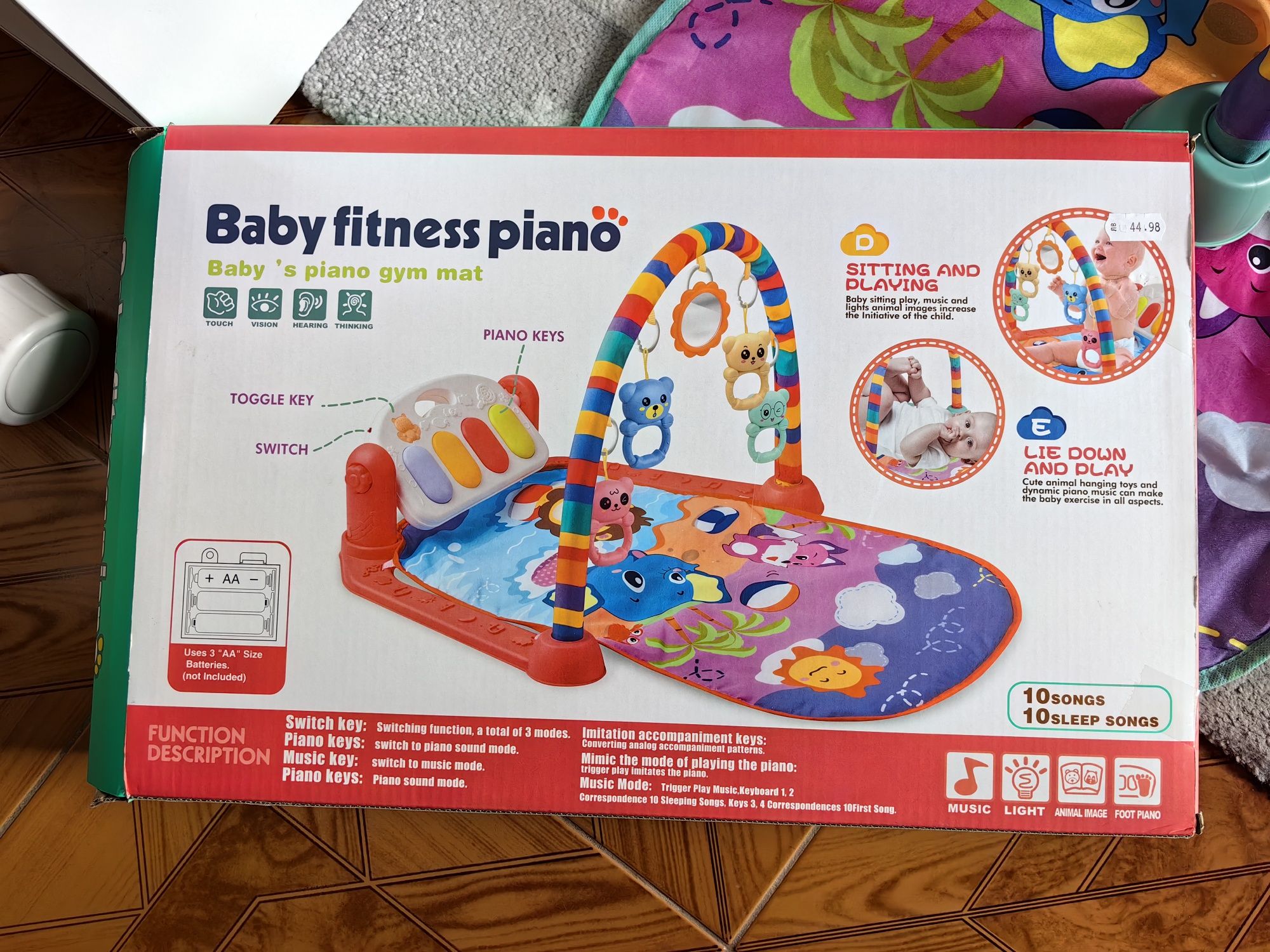 Проходилка тип Walker и активна гимнастика Baby fitness piano