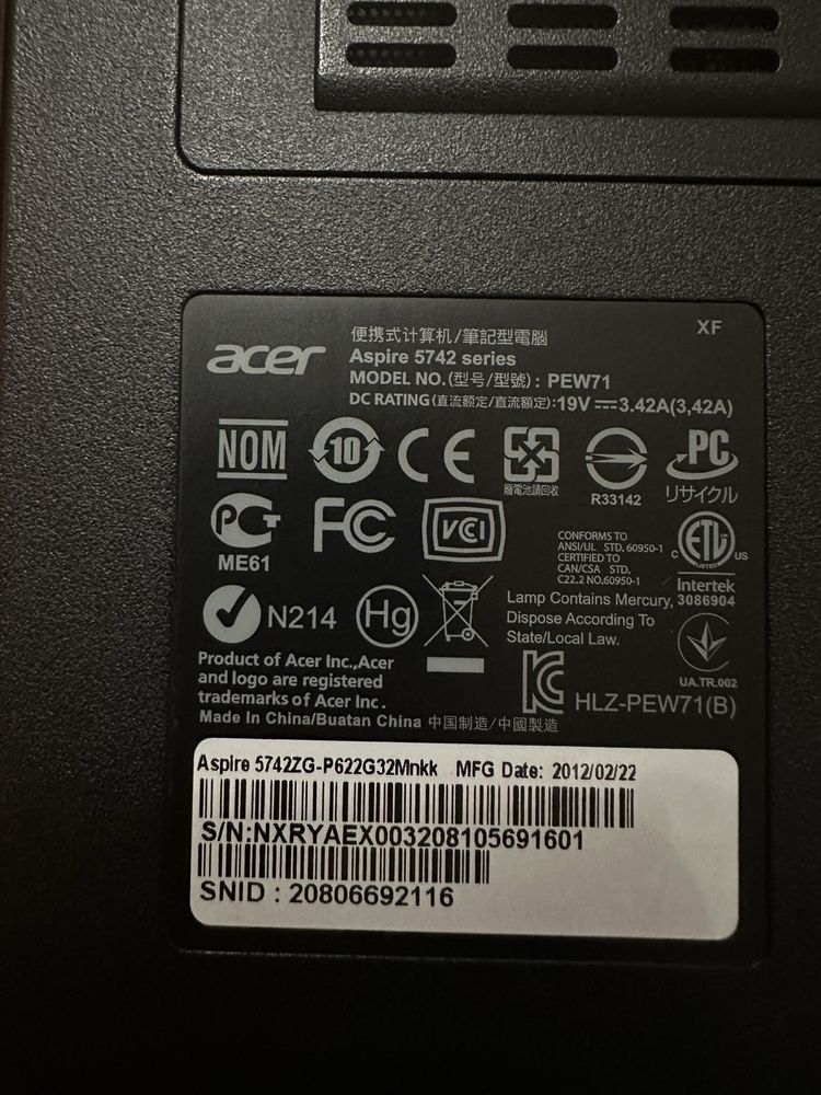 Лаптоп Acer Aspire 5742, NVIDIA GeForce 610M
