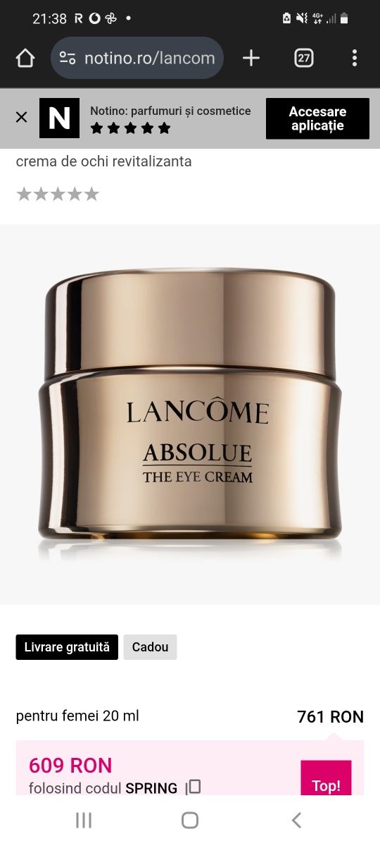 Vând Crema ochi Lancome și parfum My way originale