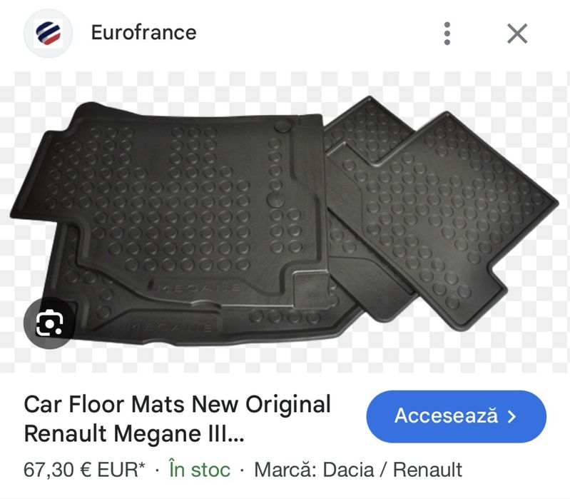 Set original 4 covorașe cauciuc Renault Megane III, Fluence 7711425284