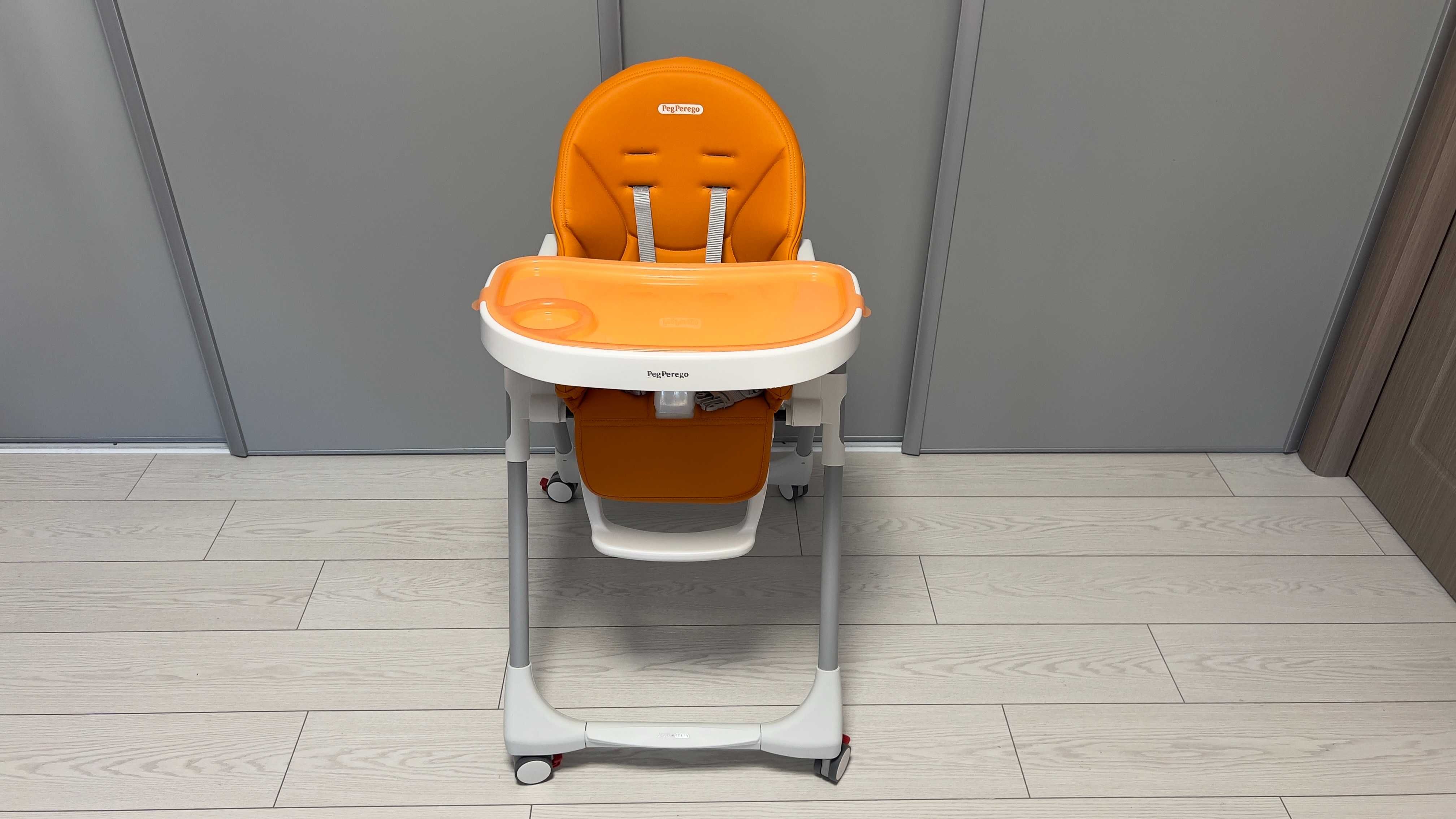 Scaun de masa Peg Perego Prima Pappa Zero Follow Me, Portocaliu