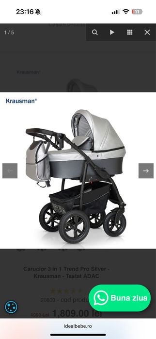 Carucior 3 in 1 Krausmann