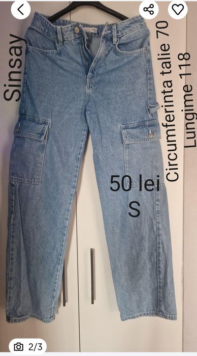 Sinsay pantaloni Jeans damă S