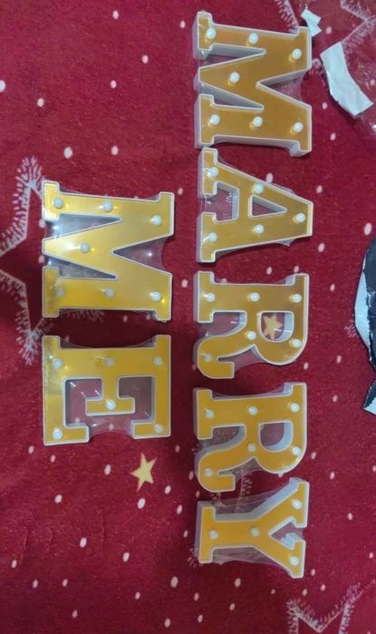 Semne Luminoase " MARRY ME"