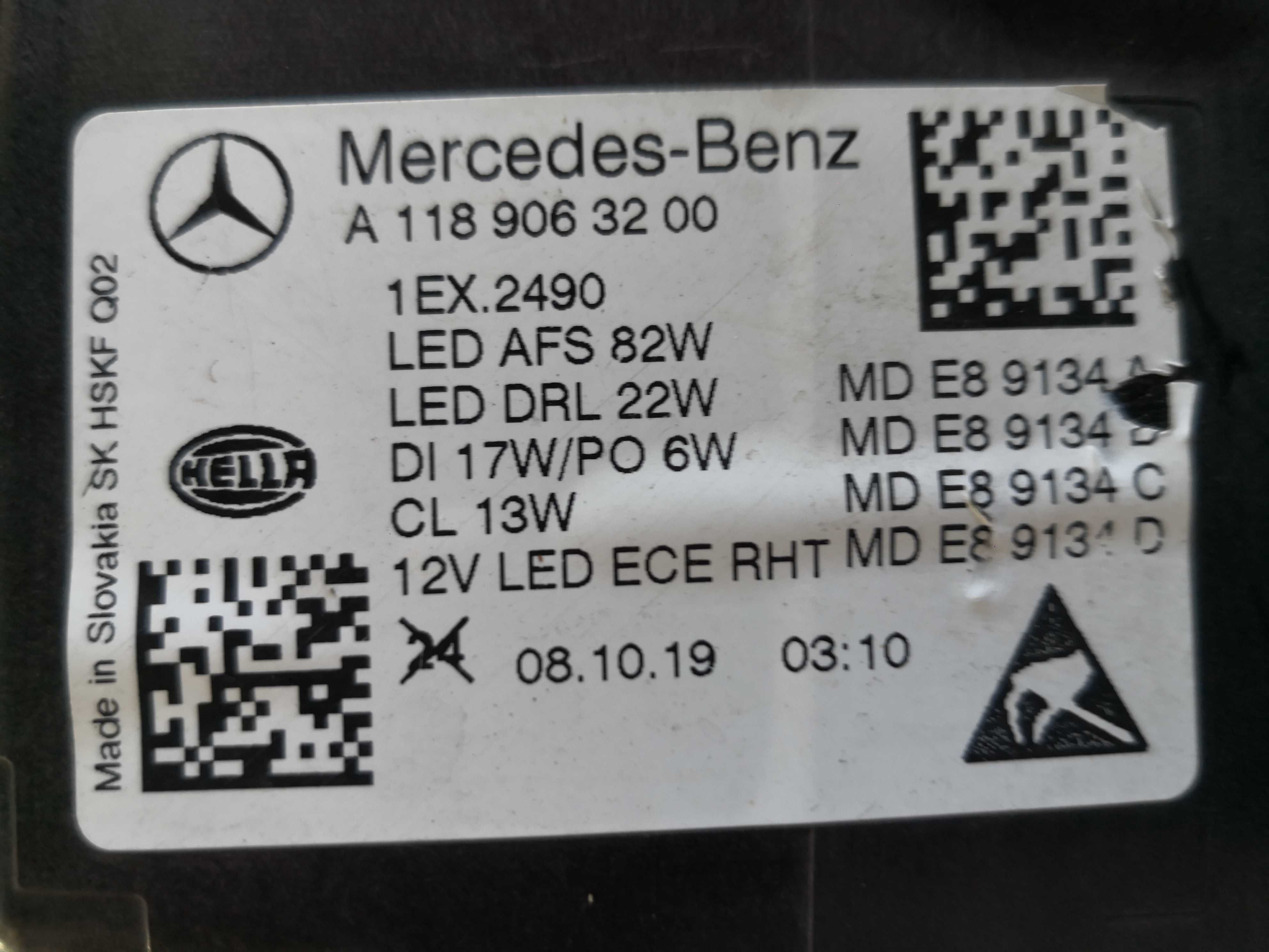 Фар Mercedes CLA W118 MULTIBEAM LED десен/Фар Мерцедес ЦЛА W118