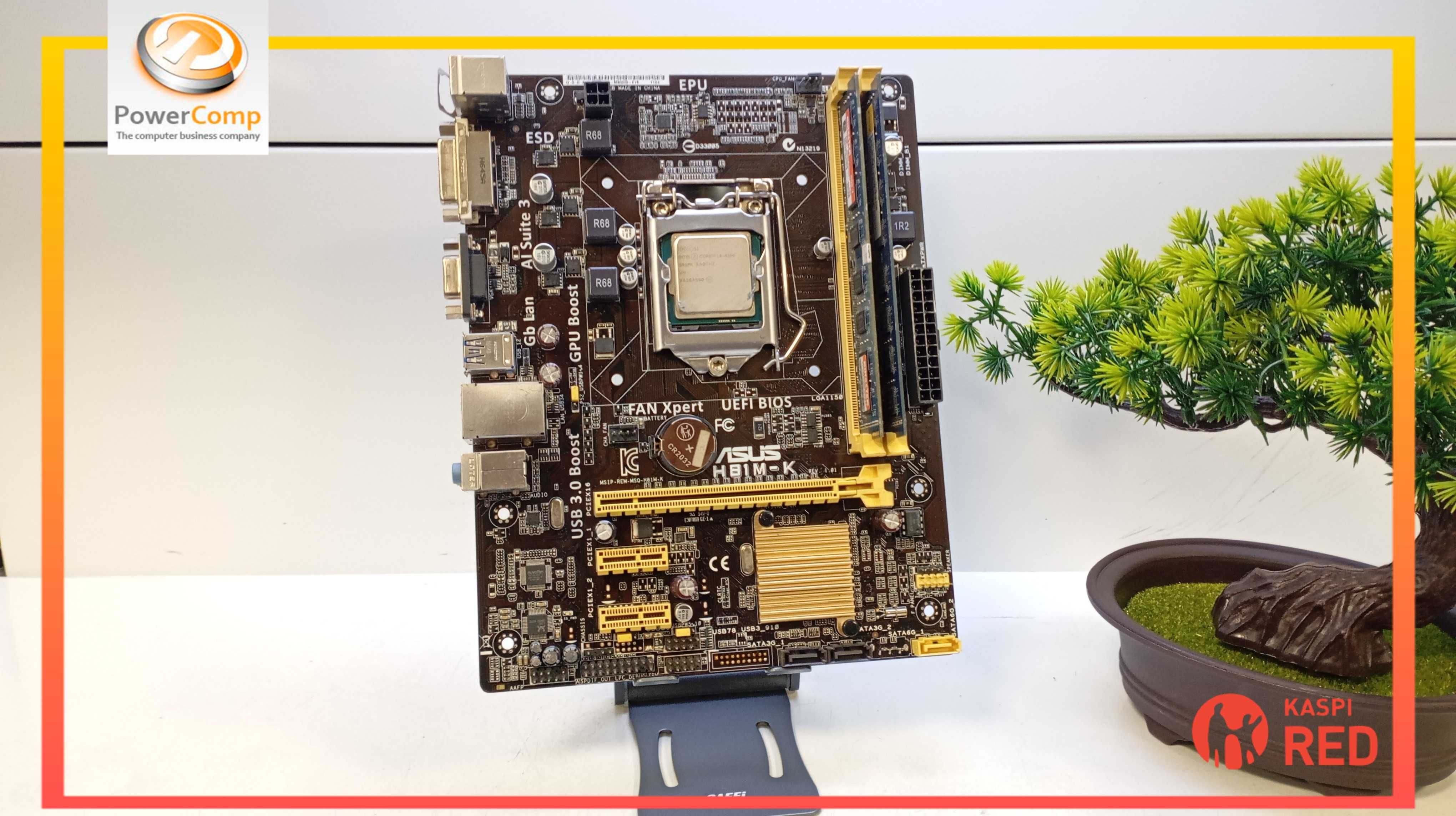 Материнская плата Asus H81M-K/LGA1150/Intel Core i3-4160/4GB DDR3