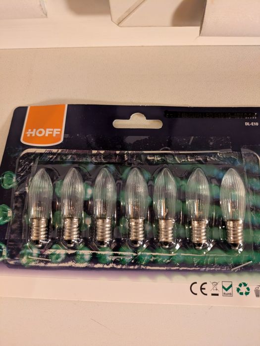 Set 10 Becuri E10 35V 3W Alb cald.Instalatie sărbători.