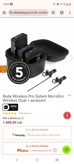 Rode Wireless PRO, excelente, ca noi