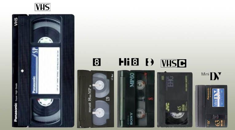 Оцифровка видео-кассет, VHS, VHS-C, MiniDV, Hi8, Digital 8, Кассеты