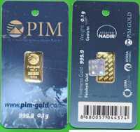 Златно кюлче PIM 0.1 грама