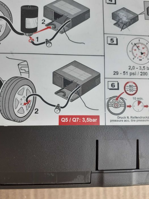 Compresor umflat roti,spuma pt.gama AUDI Q5,Q7,VW Touareg,SKODA Kodiaq