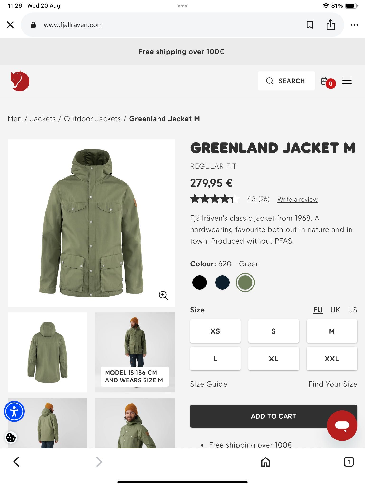 Fjallraven greenland-оригинално яке 52л