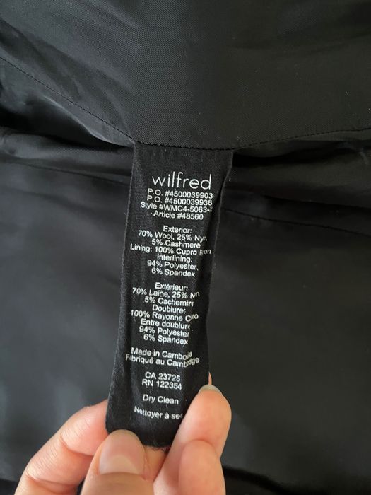 Palton scurt din 70% lana, 5% cashmere