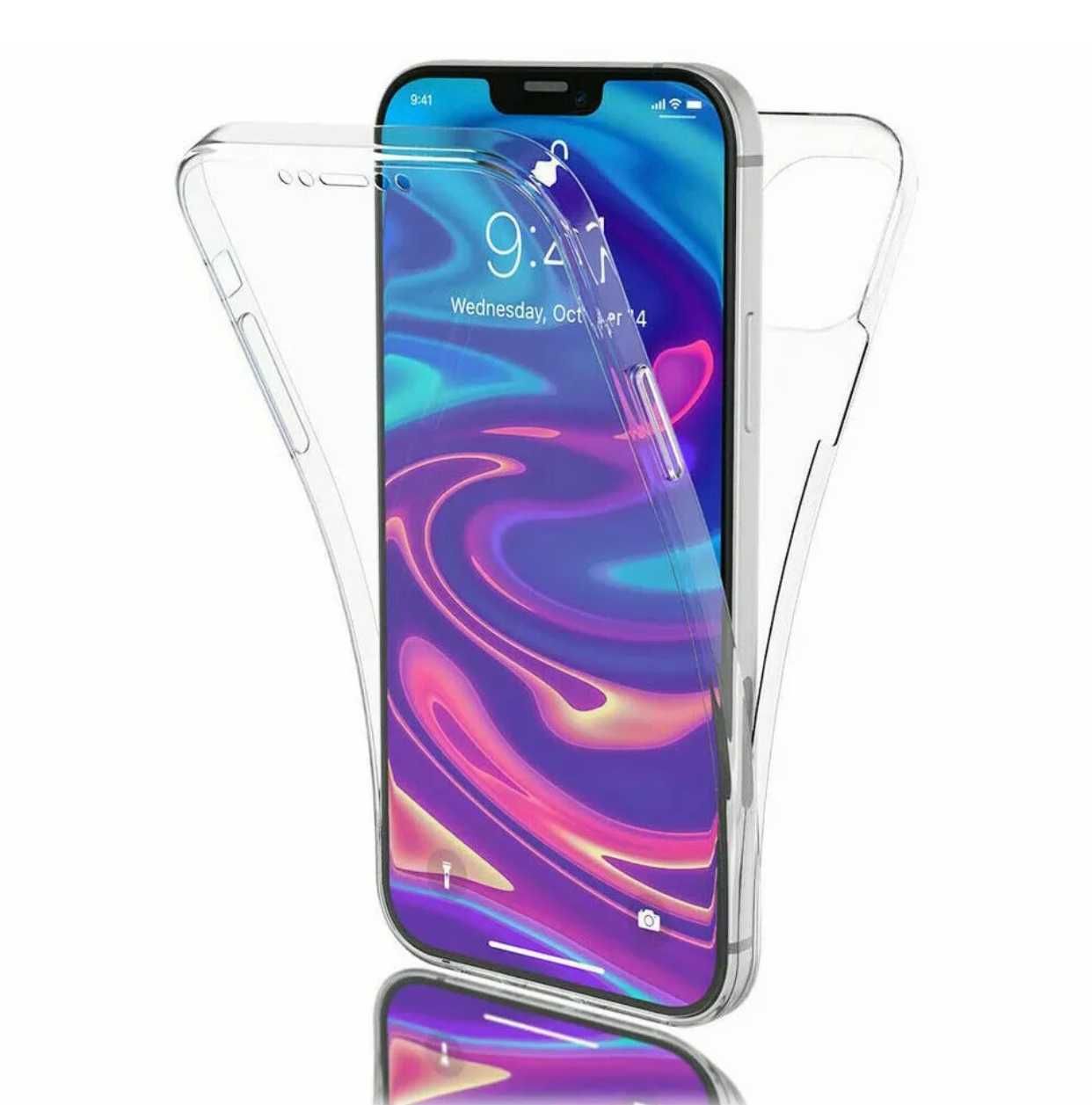 Husa CRYSTAL cu protectie 360° fata + spate pt. iPhone 14 , 14 Pro Max