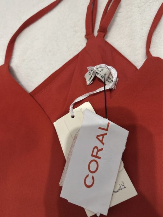 Rochie Coral M cu dantela