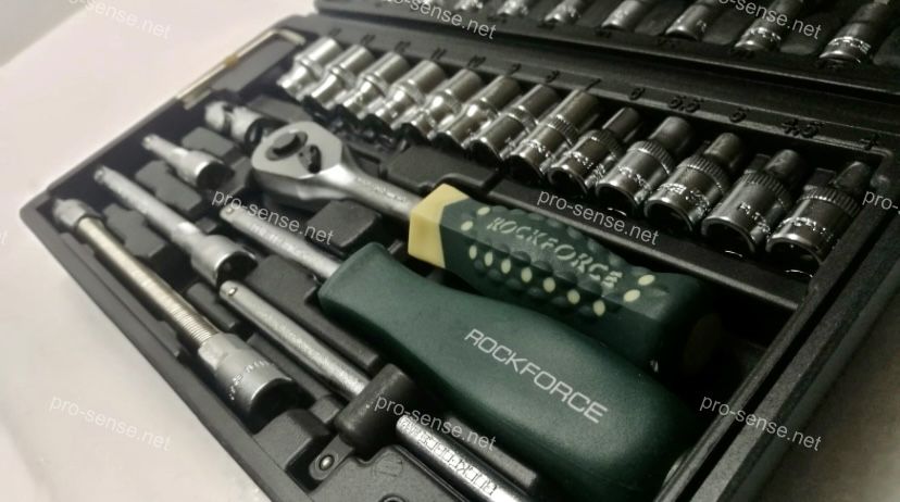 Гедоре Комплект на 1/4" 46 части Rockforce