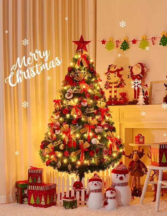 Премиум Новогодняя Елка (180 см) – Полностью Наряжена