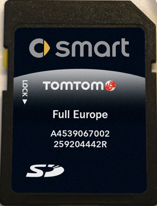 2024год. SMART 453 TomTom SD Card Europe & UK & Turkey Сд Карта Смарт