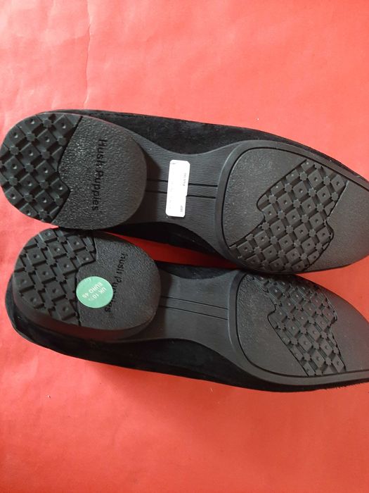 Английски Черни Мокасини от Велур 'Hush Puppies'-No:45