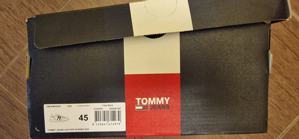 Pantofi sport/sneakersi Tommy Jeans Runner culoare neagra, originali