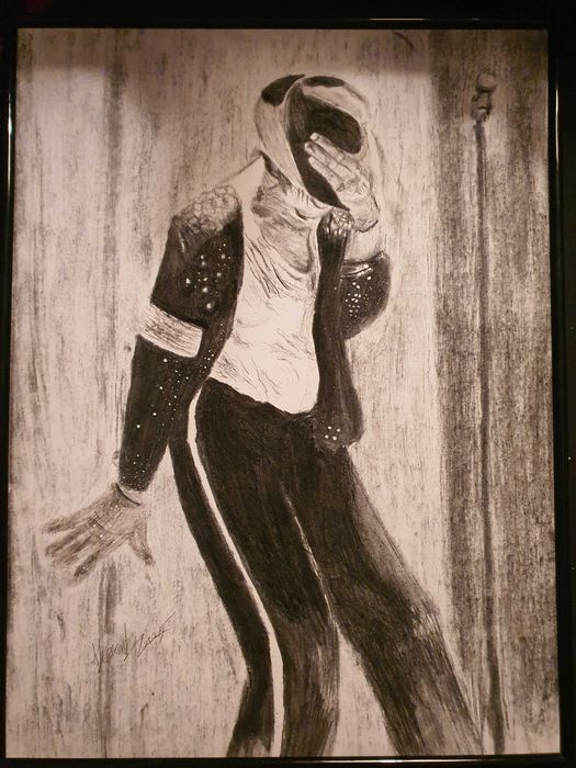 Portret Michael Jackson A3 cărbune