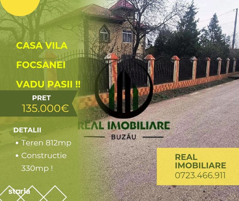 Casa  Vila p+1 Focsanei - Vadu Pasii !