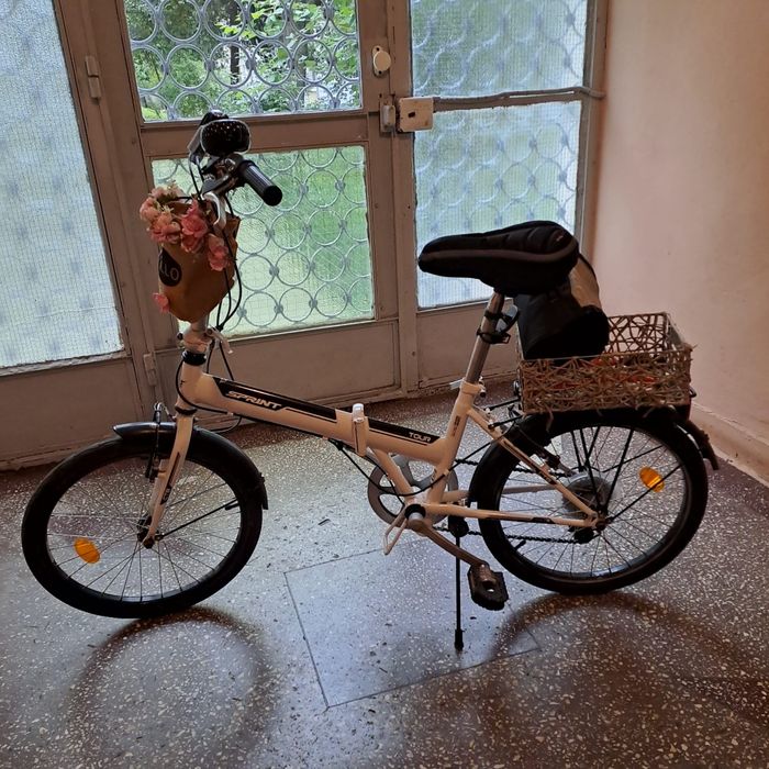 Bicicleta pliabila SPRINT TOUR 20 albă