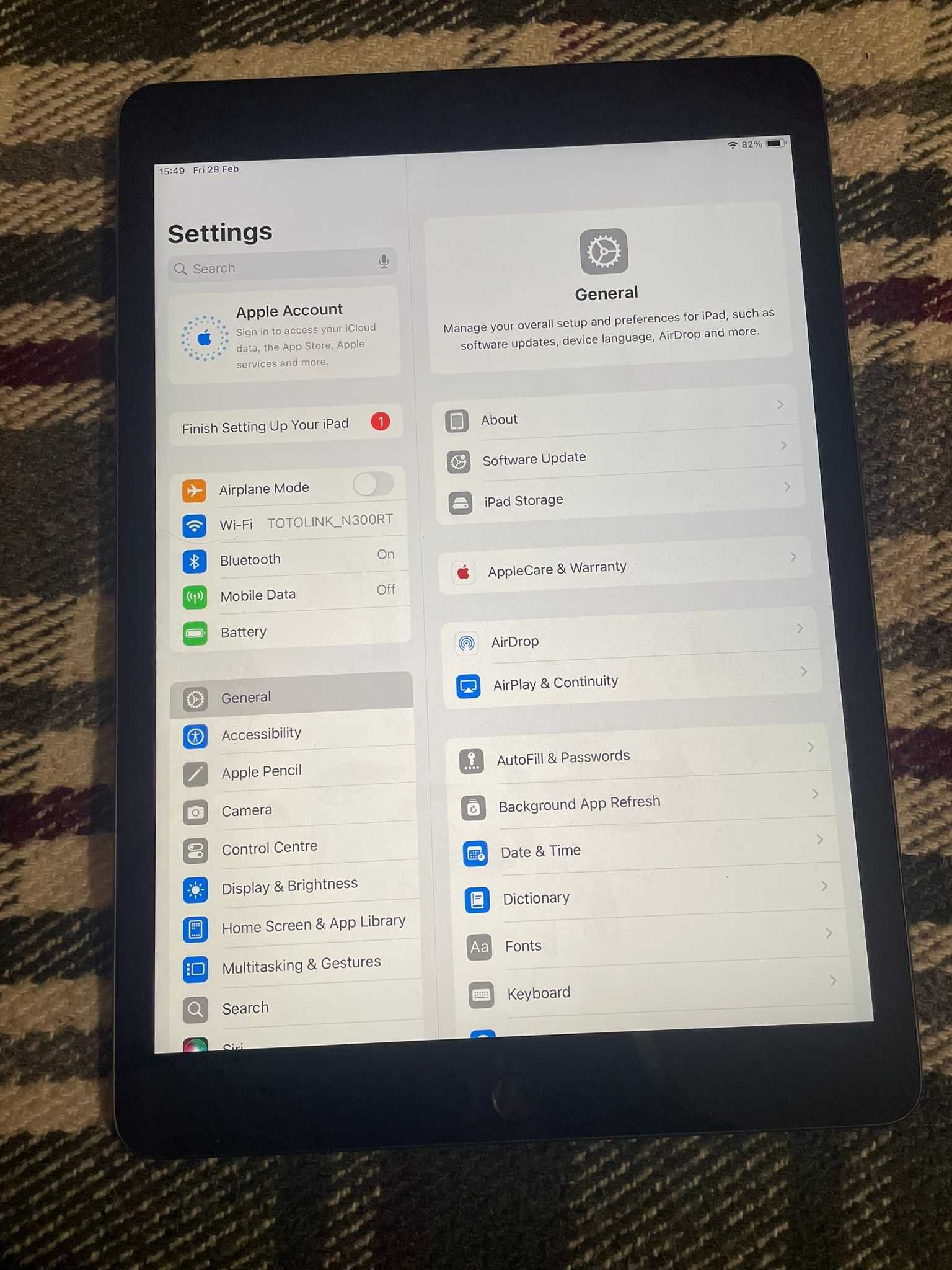 Ipad 7 32 GB 100 % Батерия живот