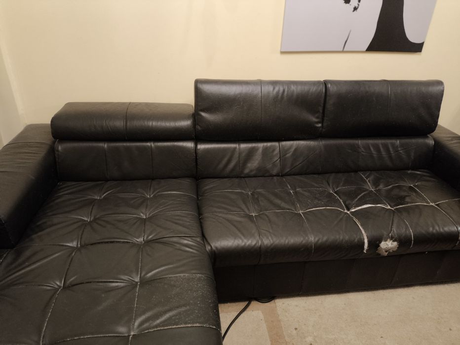 Италиански кожен диван