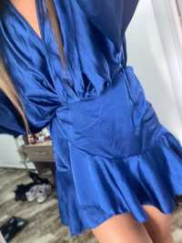Секси къса синя  рокля