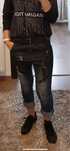 Exclusive jeans cu tur mas S
