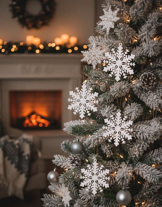 Набор красивых снежинок на ёлку | Украшение на новый год