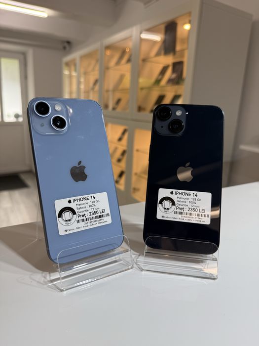  iPhone 14 white 128 gb ! 88 si 100% ! Garantie 12 luni + cadou