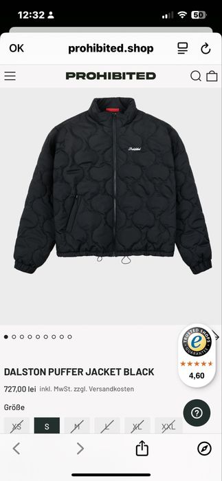 Geacă PROHIBITED Dalston Puffer – nouă cu etichetă, mărimea M