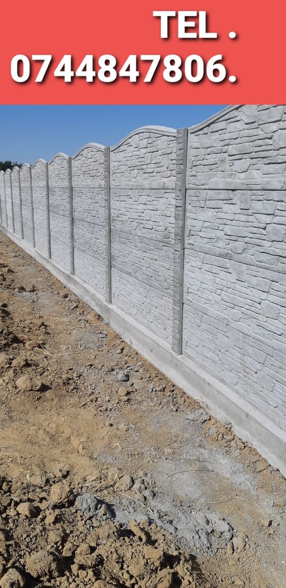 Placi gard beton armat cu fier beton