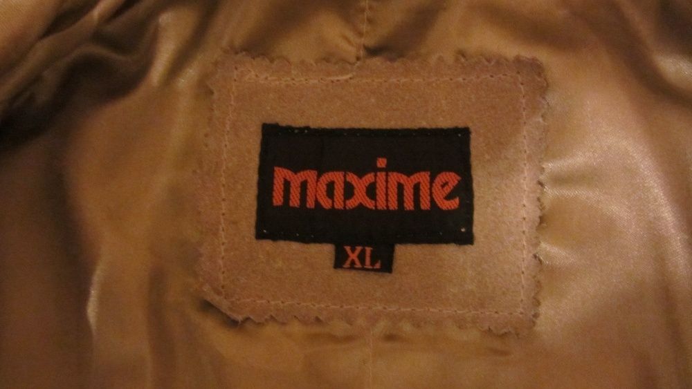 Haina Barbati Piele 100% Geaca Palton marime XL Made in Italy