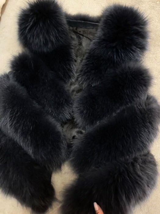 Елек от естествен косъм лисица