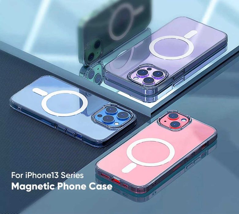 Husa transparenta MagSafe pt. iPhone 13 , 13 Pro, 13 Mini, 13 Pro Max