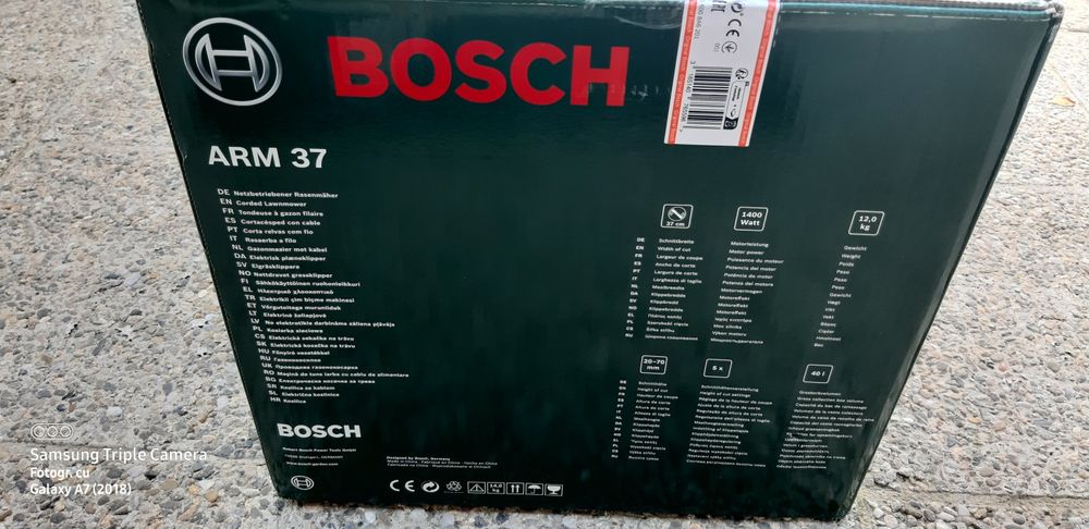 Mașină electrică tuns iarba Bosch ARM 37 nouă sigilată 2024