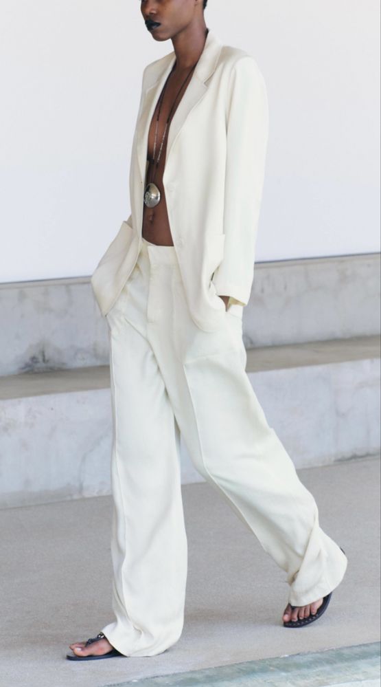 Compleu nou  Zara, sacou-pantaloni, de vara , lyocell, XS