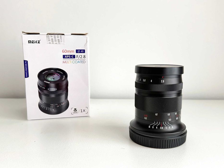 Obiectiv Macro 1:1 - Meike 60mm F2.8 - compatibil Canon RF – nou