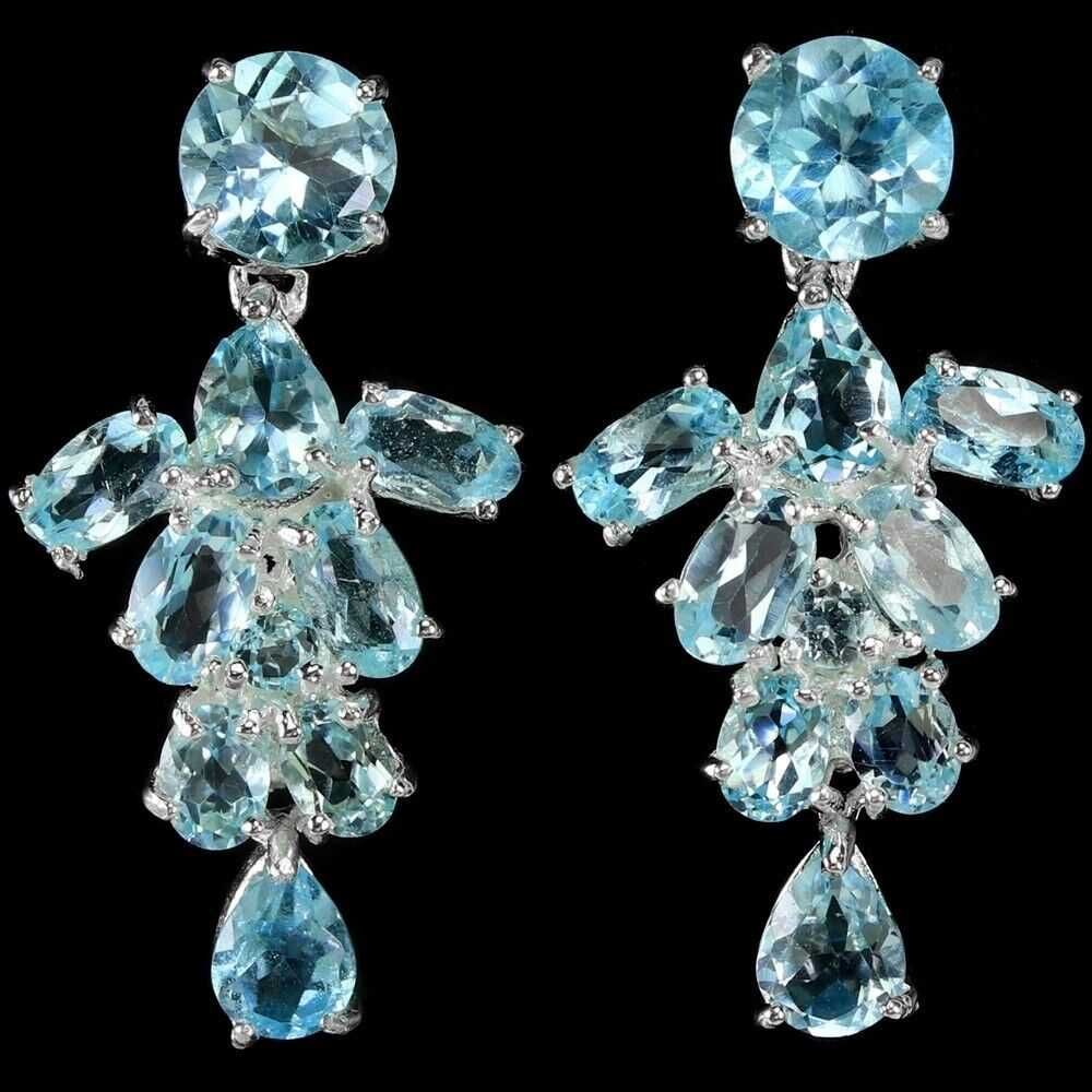 Cercei Argint cu Topaz natural